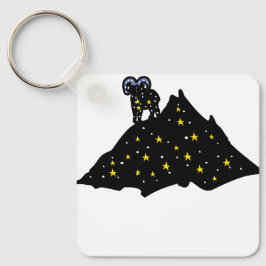 Modern Ram Zodiac Keychain – Sleek Aries  Nyckelring