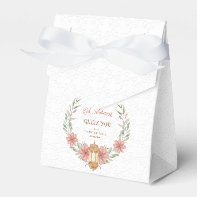 Modern Ramadan | Eid Mubarak Floral Wreath Lamp  Presentaskar (Framsidan Sidan)