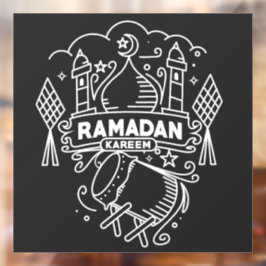 Modern Ramadan Kareem Svart och Vitt