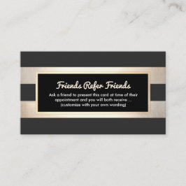 Modern Rand Black and FAUX Gold Foil Referral
