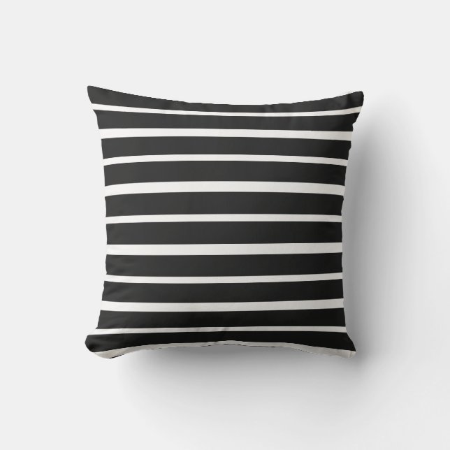 Modern Rand Black and White Patio Decor Kudde (Framsida)