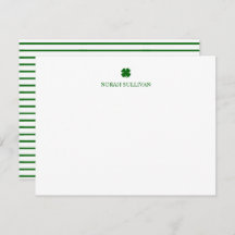 Modern Rand Grönt Fyrklöver Lucky Irish