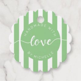 modern rand handgjord med kärlek monogram gåvor etiketter