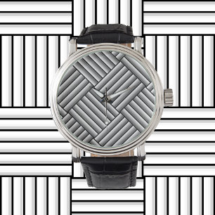 Modern rand i svartvitt och grått - coola armbandsur