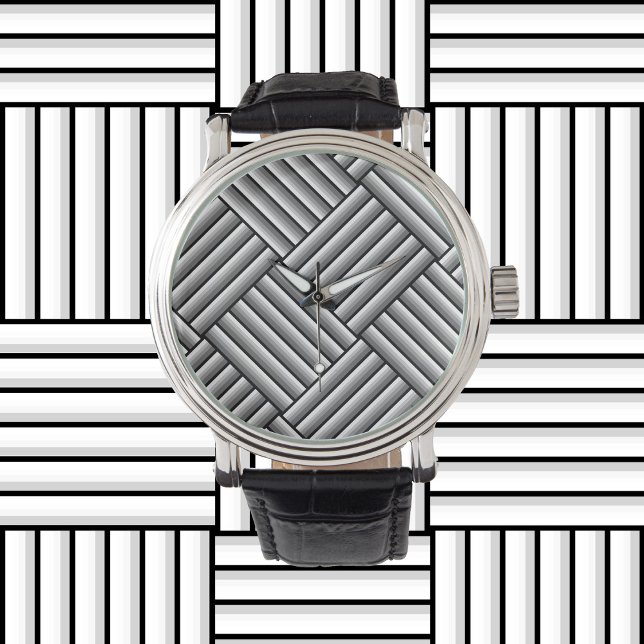 Modern rand i svartvitt och grått - coola armbandsur (Skapare uppladdad)