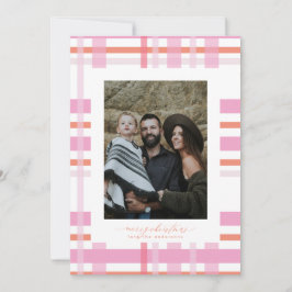 Modern Rand-julfoto med färgad pusselfoto Julkort