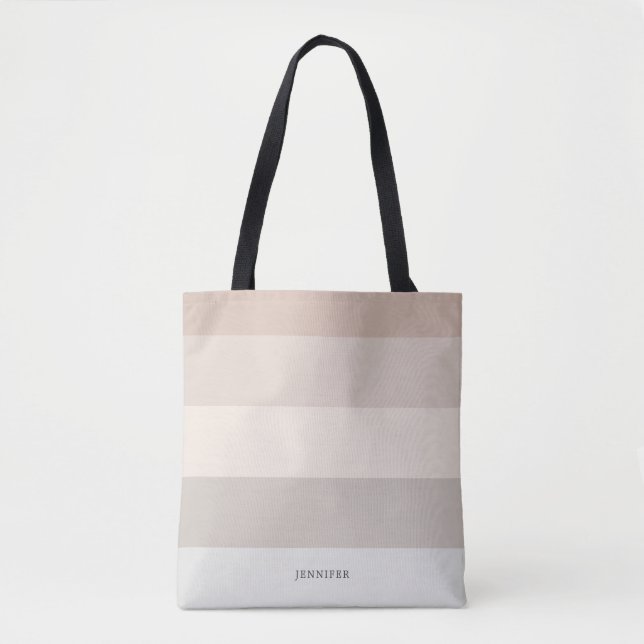 Modern Rand med Monogram Pastel Tygkasse (Framsida)