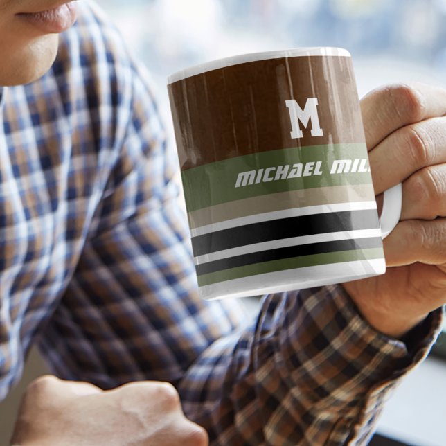 Modern Rand med Namn Snyggt Mugg (Skapare uppladdad)