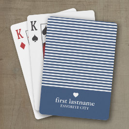 Modern Rand med uppskalningsflottan av hjärtmonogr Casinokort