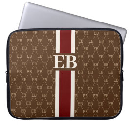 Modern Rand Monogram med designern Mönster Laptop Fodral