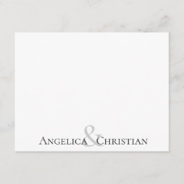Modern Rand Par Personlig Stationery Anteckningskort