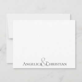 Modern Rand Par Personlig Stationery Anteckningskort