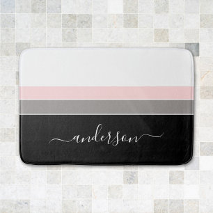 Modern Rand personalize Färg block Badrumsmatta