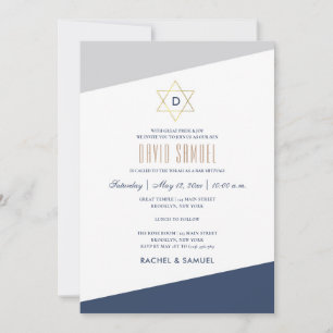 Modern Rand PUB MITZVAH Inbjudningar
