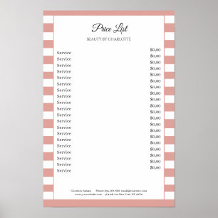 Modern Rand Salon Pris lista Poster