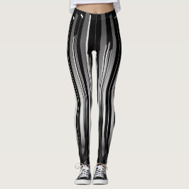 Modern Rand / Svartvit baljväxter Leggings