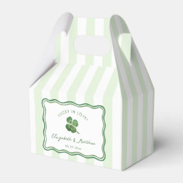 Modern randig bröllopsdusch för St. Patrick's Day Presentaskar