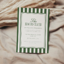 Modern randig grön "Bach Club" möhippa