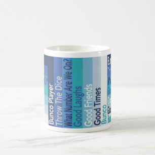 Modern randig mugg för Bunco spelare