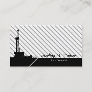 Modern randig Oilfielddesign Visitkort