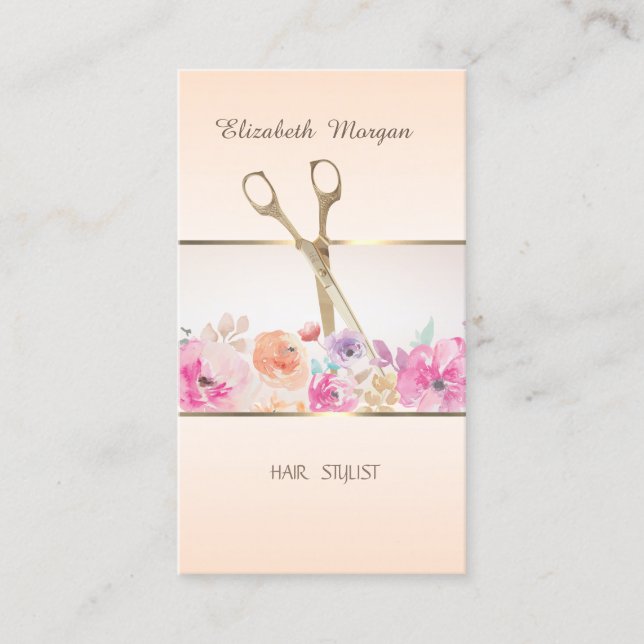 Modern ,Randig,Sax,Blommor  Bokat möte-kort Rabattkort (Framsida)