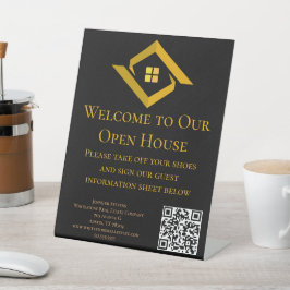 Modern Real Estate Black and gold custom logo