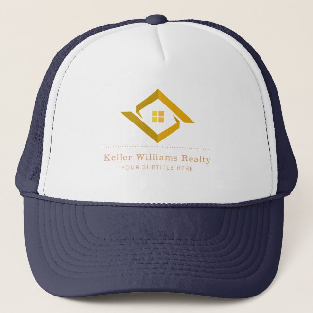 Modern Real Estate Black and gold custom logo  Keps (Framsida)