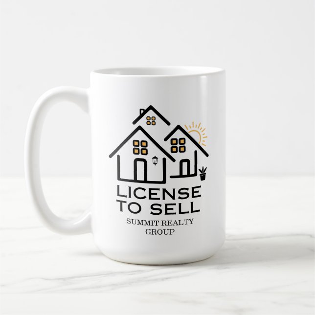 Modern Real Estate License To Sell Kaffemugg (Vänster)
