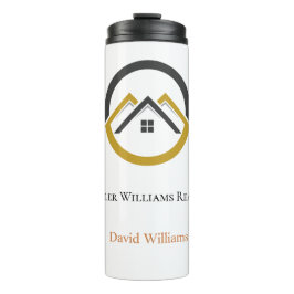 Modern Real Estate white and gold custom logo 