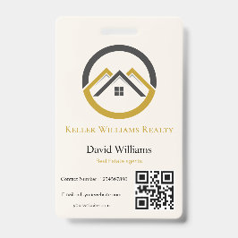 Modern Real Estate white and gold custom logo 