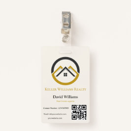 Modern Real Estate white and gold custom logo 