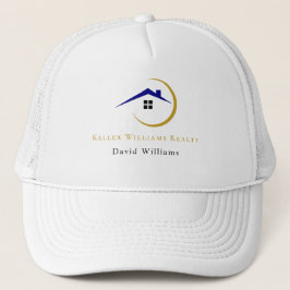 Modern Real Estate white and gold custom logo  Keps