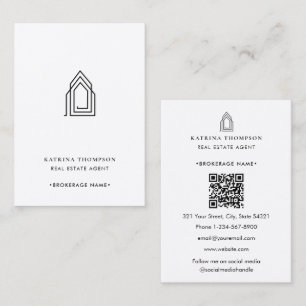 Modern Real Gods Agent Realtor Logotyp Visitkort