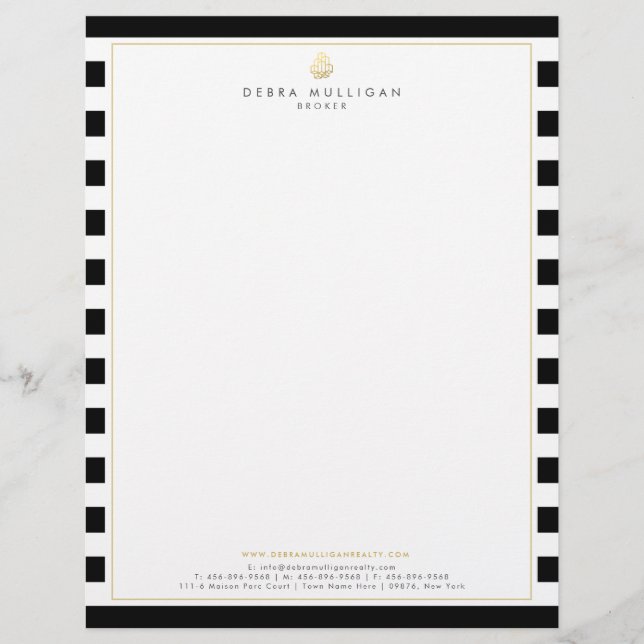 Modern Real Gods Broker Letterhead Stationär Brevhuvud (Framsida)
