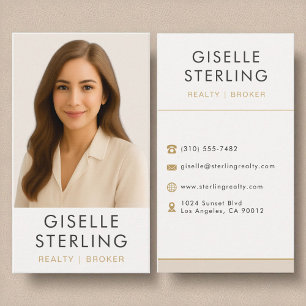 Modern Real Gods Broker Professionell Elegant Visitkort