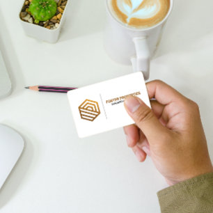 Modern Real Gods Logotyp Design Guld Visitkort