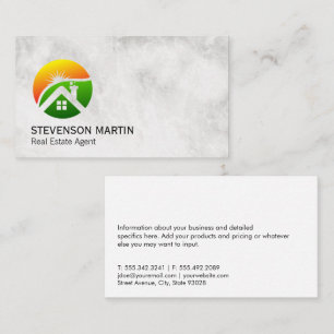 Modern Real Gods Logotyp Marble Background Visitkort