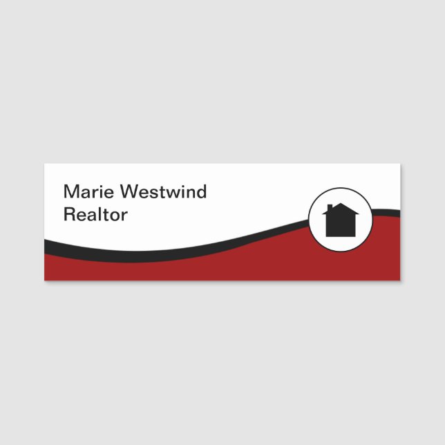 Modern Real Gods Logotyp Realtor Tema Namnbricka (Framsida)
