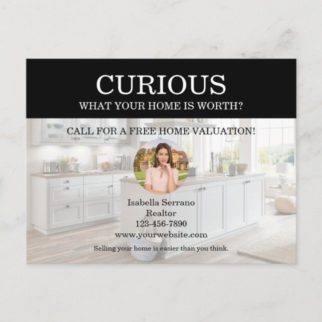 Modern Real Gods Open House Marknadsföring-vykort Helg Vykort (Framsida)