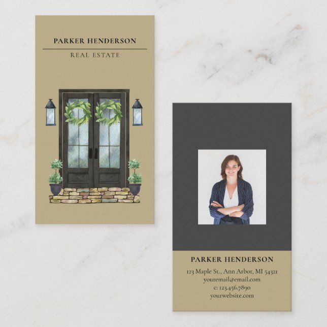 Modern Real Gods Photo Affärskort Visitkort (Fram/baksida)