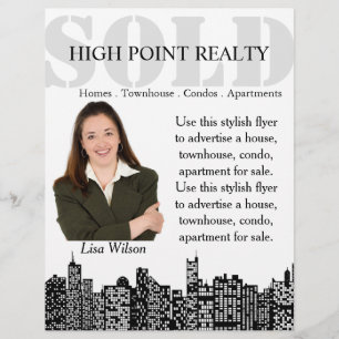 Modern Real Gods Realtor för säljare Reklamblad