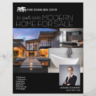 MODERN Real Gods Realty Flyer för försäljning