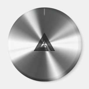 Modern realistisk blank ståltextur magnet