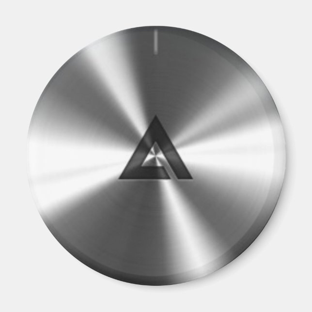 Modern realistisk blank ståltextur magnet (Framsidan)