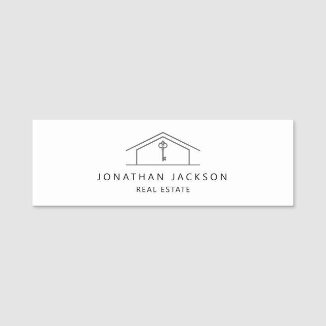 Modern Realtor Home Logo  Namnbricka (Framsida)