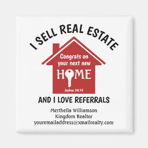Modern Realtor I SÄLL REAL GODS Magnet