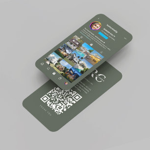 Modern Realtor Monogram Instagram Real Gods Sage Visitkort