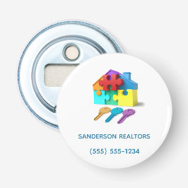 Modern Realtor Real Gods Business Promoted Flasköppnare