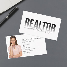 Modern Realtor Real Gods Professionell Photo Visitkort