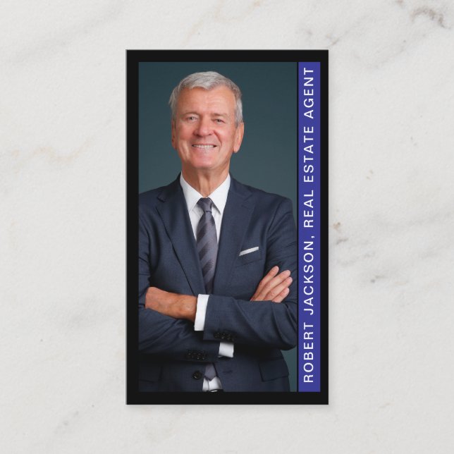 Modern Realtor Real Gods QR-kod Visitkort (Framsida)